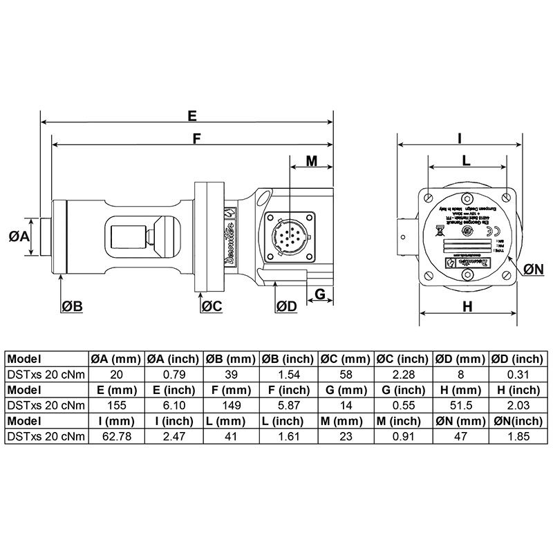 DSTxs 20 cNm product photo